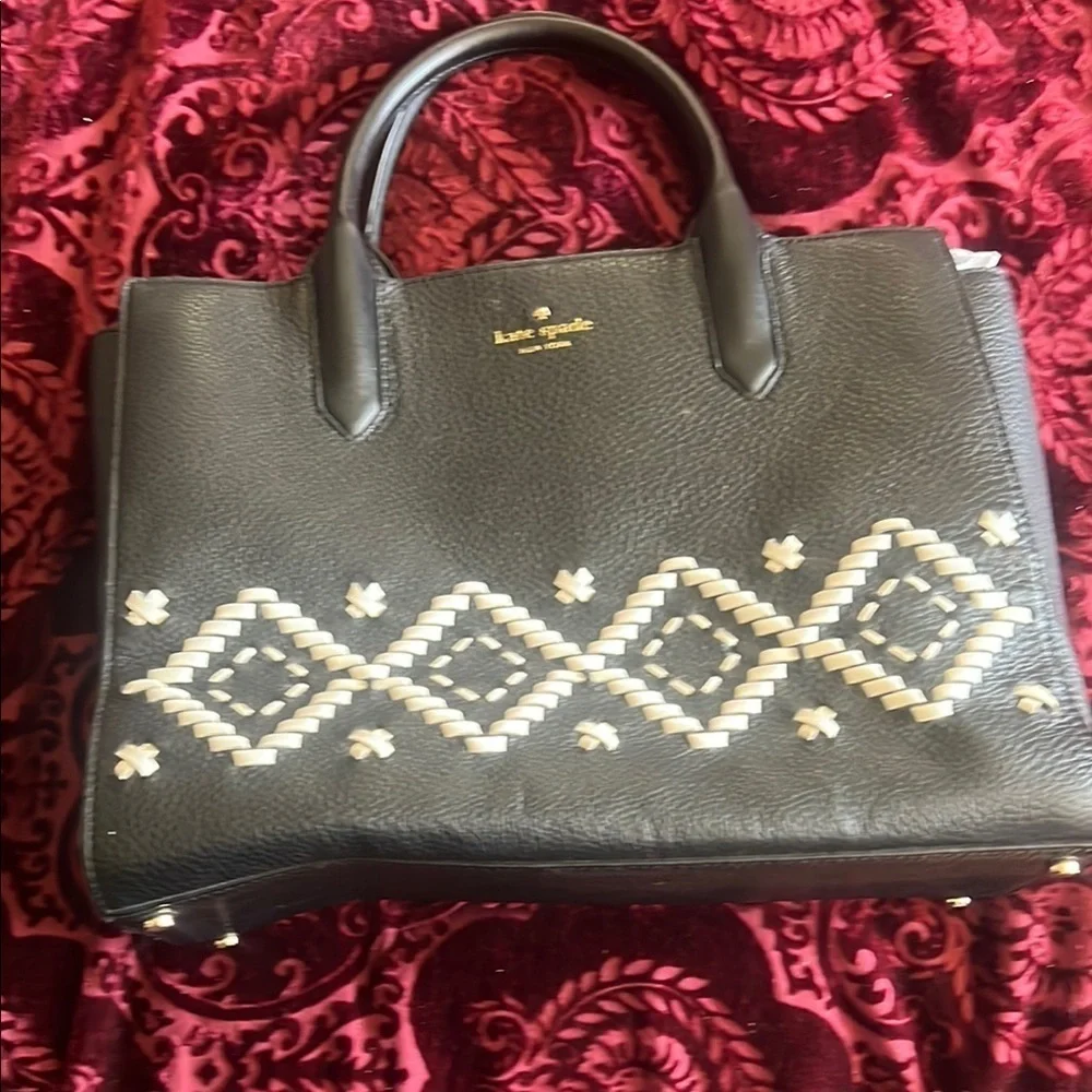 Kate Spade Flynn Street Meriwether Black and White Handbag